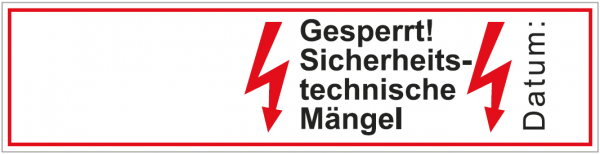 Sperraufkleber